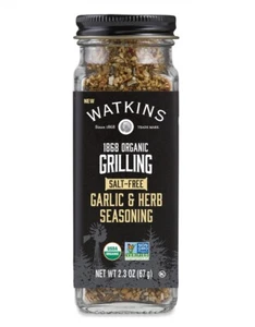 ORGANIC SALT-FREE GARLIC & HERB GRILL SEASONING - Picture 1 of 2