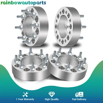 4PC 2" Hubcentric 8x6.5 to 8x6.5 Wheel Spacers 9/16"x18 for Dodge Ram 2500 3500 - Image 1 of 4
