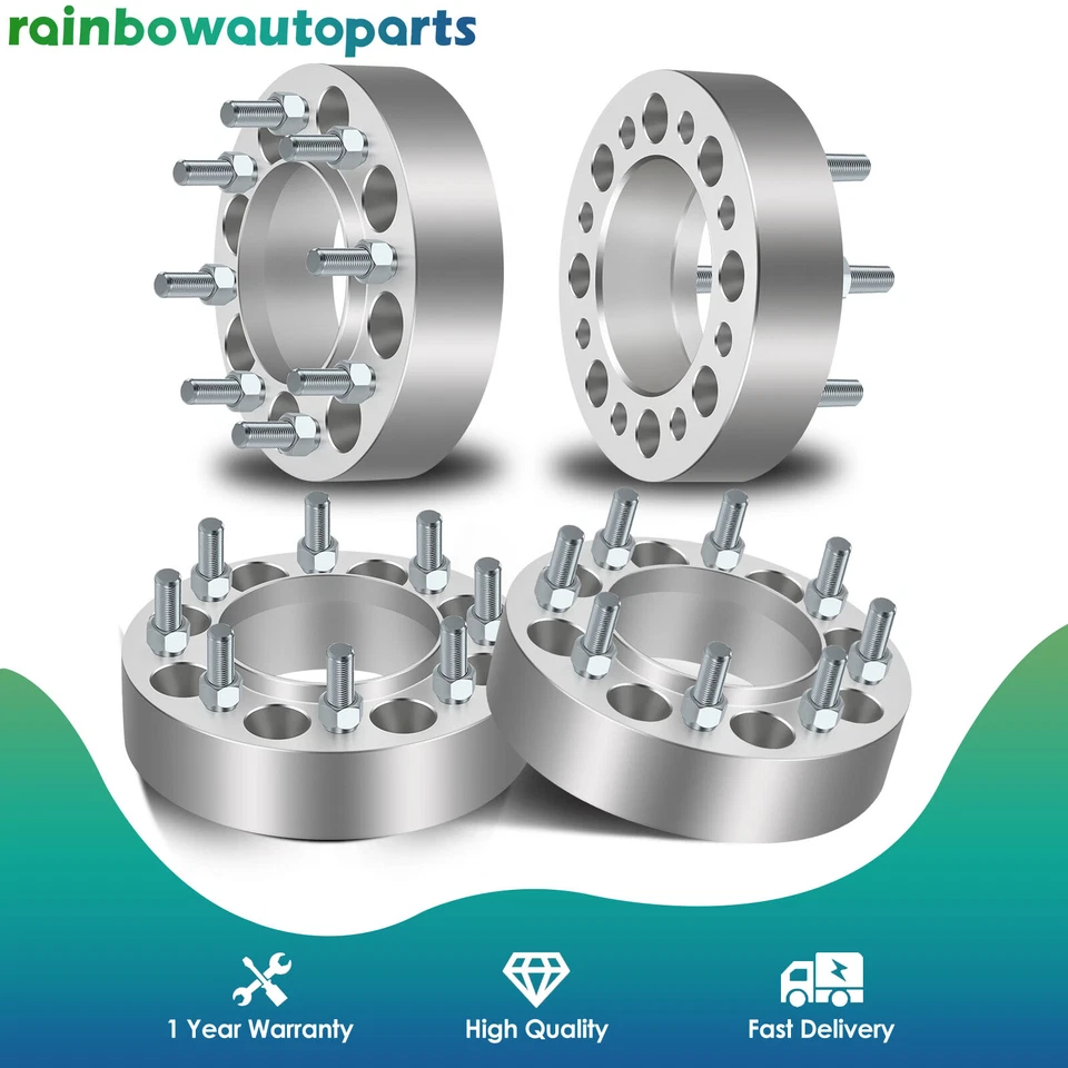 4 piezas espaciadores de rueda centrados en el cubo 8x6,5 a 8x6,5 9/16"x18 para Dodge Ram 2500 3500 Foto 1 de 4