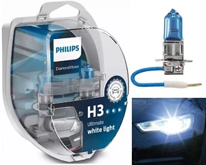 Philips Diamond Blanco 5000K H3 55W Dos Bombillas Luz Antiniebla Repuesto Actualización de Stock - Imagen 1 de 14