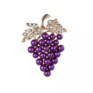 Broches de uva perla simulados para mujer vestido ropa alfileres joyería accesorios - Imagen 1 de 16