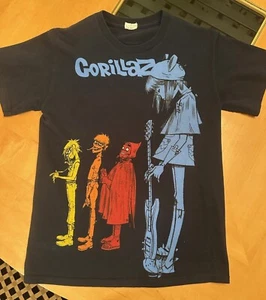 Gorillaz Concert Vintage Rare T Shirt S/XS Navy Blue Gildan 2000's - Picture 1 of 2