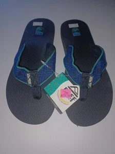 VTG Reef Brazil Men's Smoothy Flip Flop Sandals Size 10 - Vintage Blue NWT - Picture 1 of 6