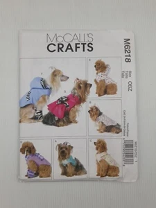 McCalls Sewing Pattern 6218 M6218 Dog Coats 7 styles Pattern Size S-XL NEW - Picture 1 of 2