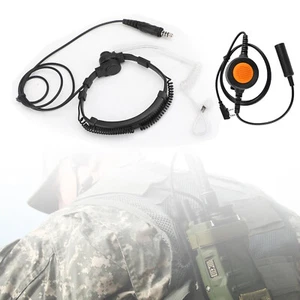 For PX-777 LT-2288 UV-5RA 6-Pin U94 PTT 7.1mm Big Plug Tactical Throat Headset - Zdjęcie 1 z 17