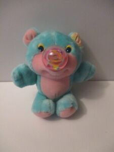 Rare 1989 Vintage Playskool Blue Pink Nosy Bear Nose is a Maze Works HTF