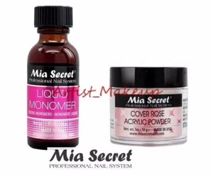 Mia Secret Acrylic Nail Powder Cover Rose + Liquid Monomer 1 oz Set - USA - Picture 1 of 1