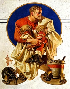 Joseph Christian Leyendecker Fußballheld #1 Druck 11 x 14 - Bild 1 von 3
