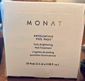 MONAT EXFOLIATING PEEL PADS - Daily Brightening Peel Treatment - NEW - 30 Pads! - Picture 1 of 2