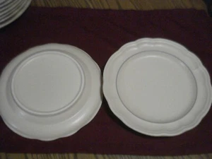 Pfaltzgraff  Salad Plates Beige with blue line around rim Set of 2 - Picture 1 of 2