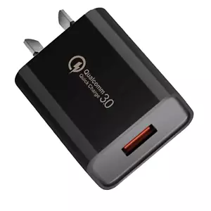 18W Qualcomm Quick Charge QC 3.0 Universal Super Fast USB Wall Charger AU Plug - Picture 1 of 13