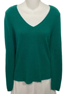Ann Taylor Cashmere Sweater Size Medium Women's Soft Jewel Teal Green Pullover M - Picture 1 of 5