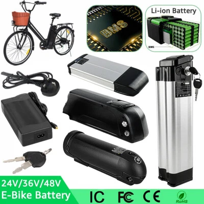 24V 36V 48V Li-ion Electric Bike Battery w/ UK Charger For Ebike & Motor Bicycle - Image 1 of 4