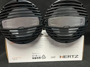 HERTZ HMX 8-LD-C 8" MARINE SPEAKERS W/ CLASSIC GRILL RGB LED HERTZ MARINE AUDIO