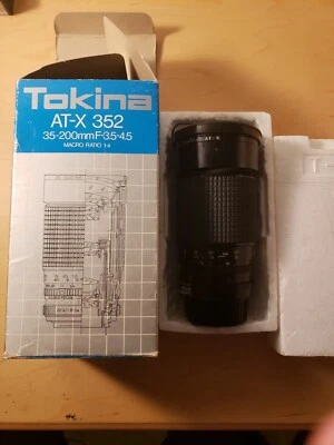 TOKINA AT-X 352 35-200mm f3.5 - 4.5 LENS - 1:4 MACRO RATIO fornl nikon - Image 1 of 4