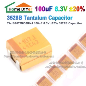 TAJB107M006RNJ 100uF 6.3V ±20% 3528B Tantalum Capacitor, Genuine - Picture 1 of 5