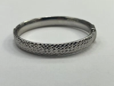 QVC  Sterling Silver 925 Snowflake Bangle 7in Standard - Image 1 of 4
