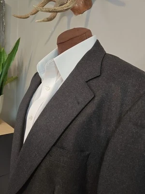 🇺🇲 Paul Stuart Mens 42L Charcoal Stuart's Choice Wool Sport Coat  - Image 1 of 4