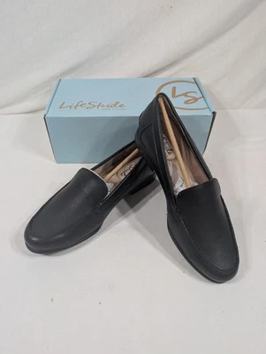 Mocasines Life Stride Margot negro bruñido talla 7 ancho Foto 1 de 2