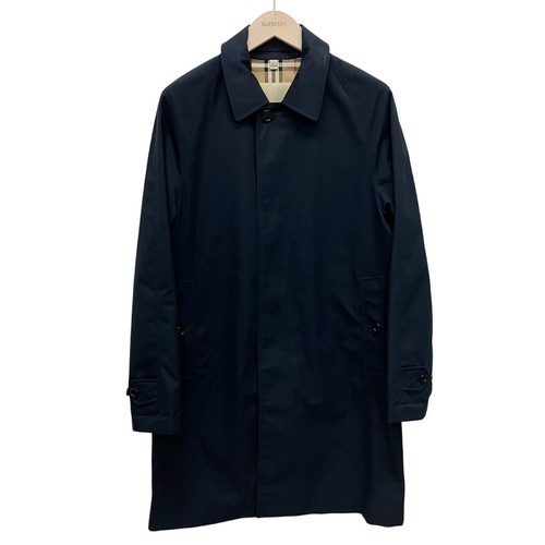 Cappotto Burberry mezza lunghezza Camden Heritage giacca blu navy Nova check 48 L S