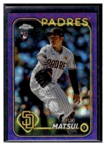 2024 Topps Chrome Logofractor Yuki Matsui #116 Purple Refractor RC /250 - Picture 1 of 2