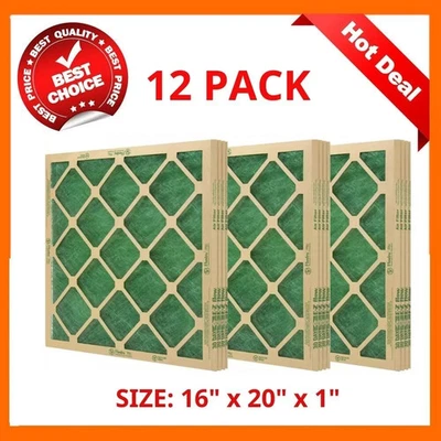 BRANDED Flanders Air Filters, 16" X 20" X 1" Precisionaire Nested Glass - ( 12 Pack )
