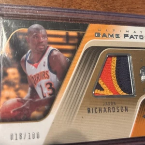 2004-05 Ultimate Collection Ultimate Game Patch Jason Richardson /100 Warriors - Picture 1 of 3