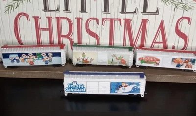Christmas set Grinch train set N scale atlas Snoopy frosty Rudolph lot 4 charlie - Image 1 of 4