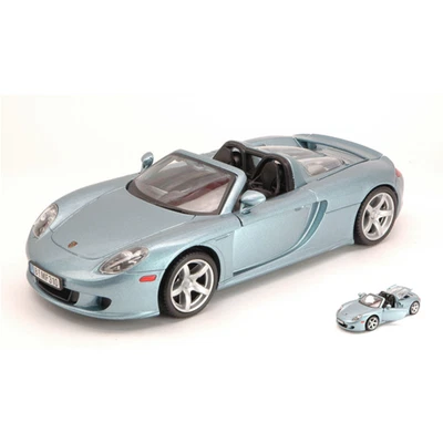 PORSCHE CARRERA GT 2003 SILVERBLUE 1:24 Motormax Auto Stradali Modellino Nuovo - Immagine 1 di 3