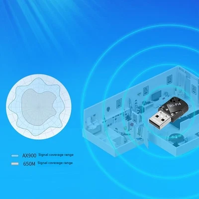 Mini USB WiFi Adapter 900 Mbit/s WiFi Dongle PC Netzwerkkarte F7X-- Receiv G8L3 - Image 1 of 4