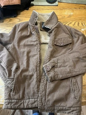 Abrigo de invierno para mujer chaqueta de pana con botones talla mediana Foto 1 de 4