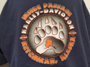 Harley Davidson NAVY XL Inside Passage Ketchikan Alaska Shirt 2009 Excellent - Picture 1 of 14