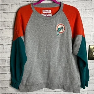 Mitchell & Ness Throwbacks Miami Delfine Colorblock Sweatshirt L Large - Bild 1 von 6