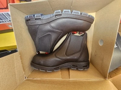 NEW 9.5 US MEN'S REDBACK BOBCAT USBBK TPU SAFETY STEEL TOE BOOTS BLACK OIL KIP  - Image 1 of 2
