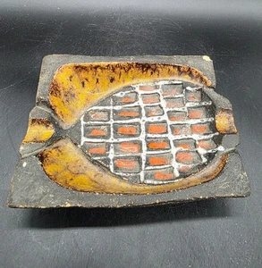 Cenicero de cerámica italiano vintage moderno de mediados de siglo Bitossi para Aldo Londi 6,5" - Imagen 1 de 10