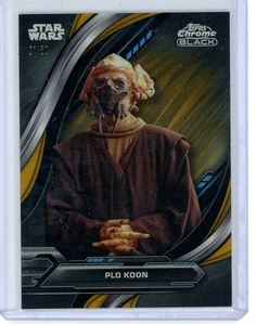 2024 Topps Chrome Black Star Wars #67 Gold Plo Koon - Picture 1 of 2