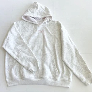 Neu PRISANA BAY Hoodie bestickt rosa Schleife mit Seidenkapuzenfutter Damen XL - Bild 1 von 9