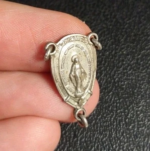3.0 Gram CREED Vintage Mary Rosary Centerpiece MEDAL Catholic Center - Imagen 1 de 6