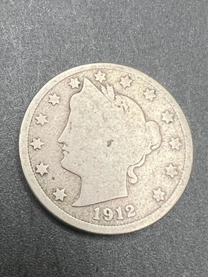 Liberty V Nickel-1912-D, full date, nice coin - Image 1 of 3