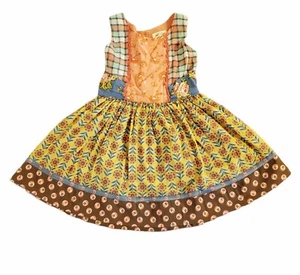 Matilda Jane BETHANY FANCY SHASTA Dress Pink Plaid Floral Size 4 - Picture 1 of 12