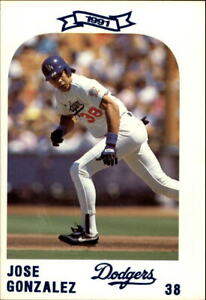 1991 Dodgers Police Baseball Card #38 Jose Gonzalez
