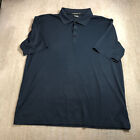 Tiger Woods Polo Shirt Mens Large Nike Fit Dry Platinium Blue Navy Casual