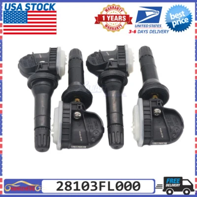 Set of (4) NEW TPMS Tire Pressure Sensor For Subaru Impreza Crosstrek 28103FL000 - Image 1 of 4