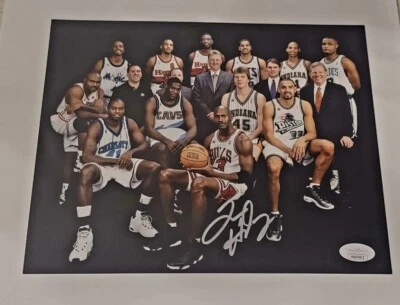 Tim Hardaway Signed Autographed 8x10 Photo JSA COA HALL OF FAME WARRIORS Jordan - Image 1 of 2