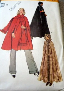 BELLISSIMO VINTAGE ANNI '70 MANTELLO E SCIARPA motivo da cucire PICCOLO FF - Foto 1 di 1