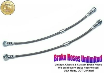 FRONT STAINLESS BRAKE HOSES Chevrolet Camaro 1969 1970 1971 - Front Disc - Image 1 of 2