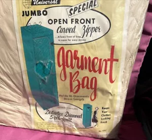 Vintage Jumbo Bekleidungstasche fasst 16 Kleidungsstücke Universalprodukte 1963 Made in USA - Bild 1 von 4