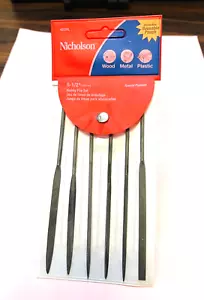 NEW! Nicholson No. 42030L 6 Pc 5-1/2” Long Fine Cut American Pattern File Set. - Picture 1 of 6
