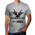 Męska koszulka z grafiką Das Leben rocken since 1951 - Rocking Life Since 1951