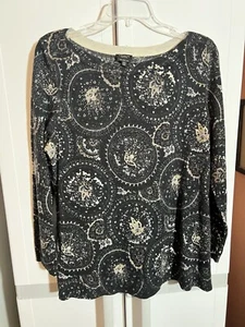 Talbots Woman Petites Pure Merino Wool Black Sweater Size 1XP - Picture 1 of 1